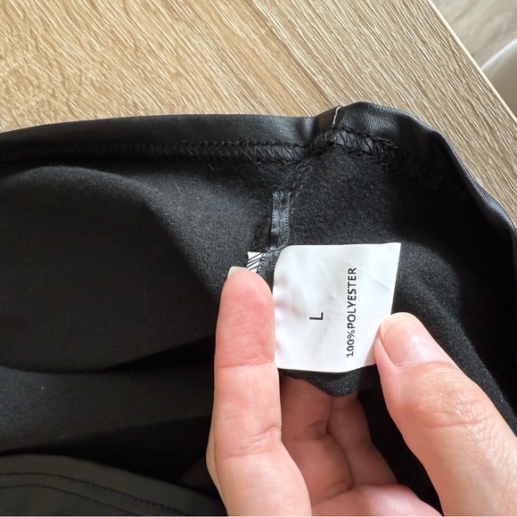 3 for $15! Pleather Black Ruched Sleeveless Dress - Picture 3 of 4